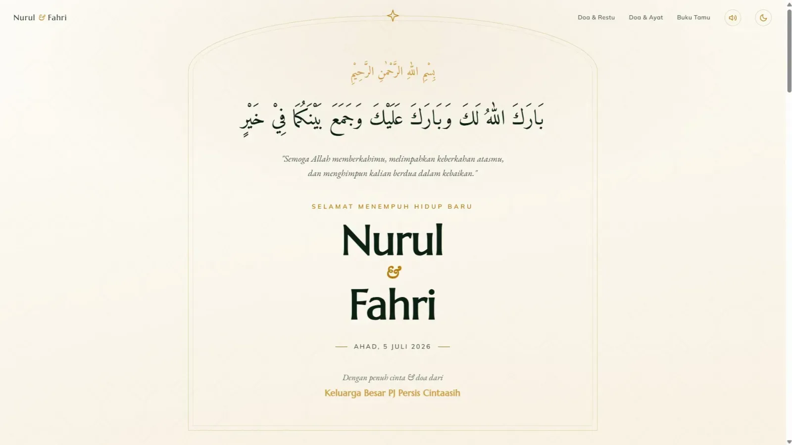 Website Tahniah Pernikahan