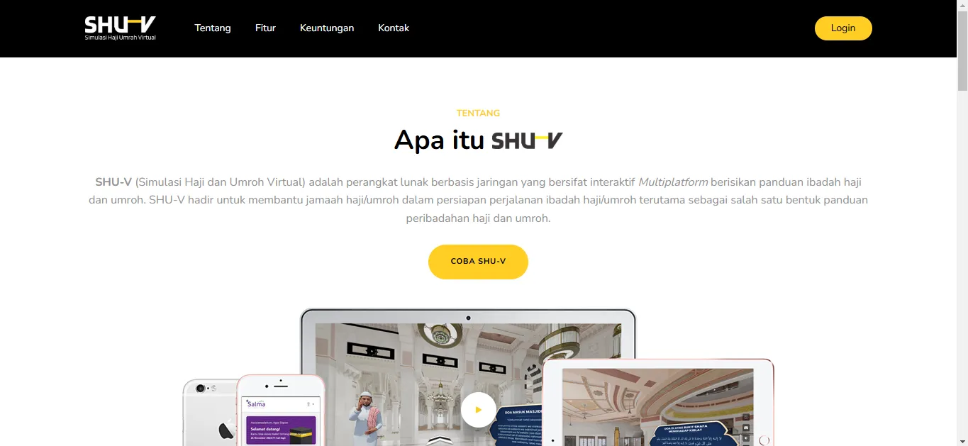 Aplikasi Website SHU-V (Simulasi Haji dan Umroh Virtual)