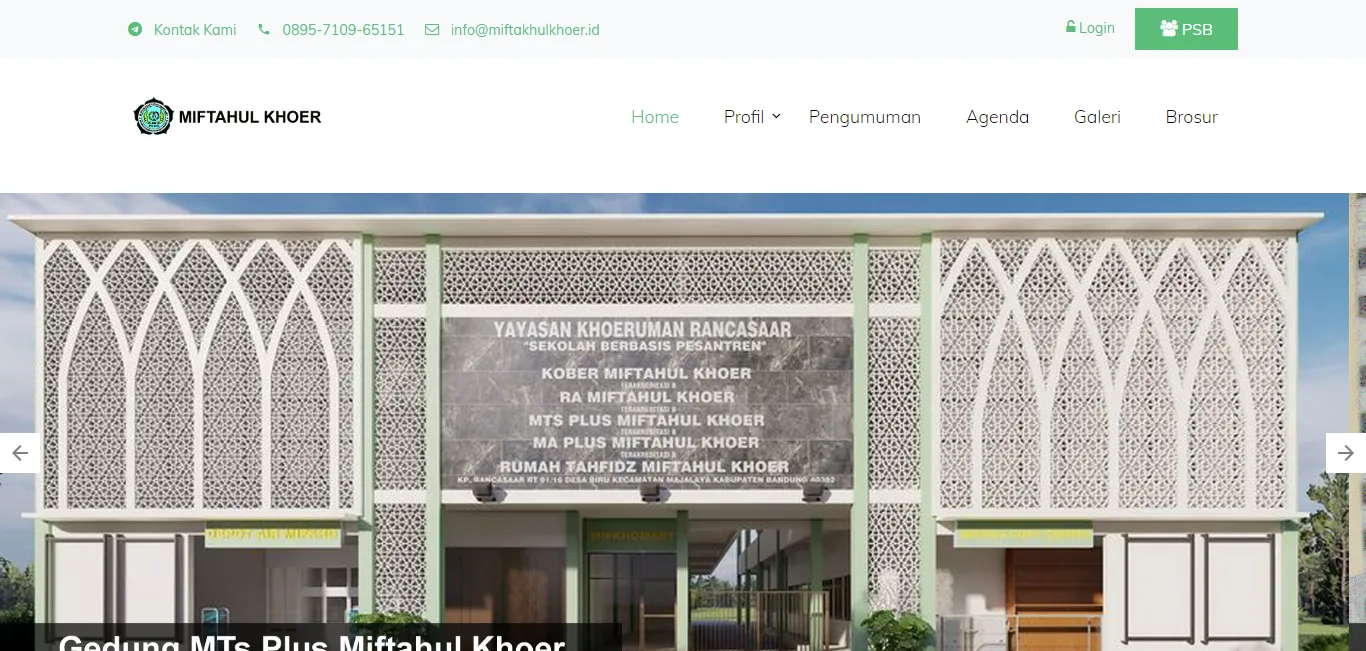 Sistem Informasi Administrasi Pesantren Miftahul Khoer