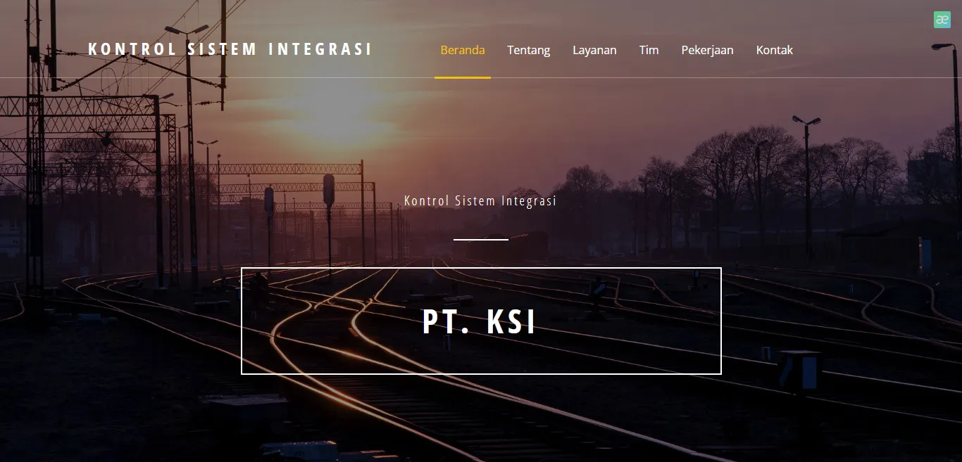 Website PT. Kontrol Sistem Integrasi (KSI)