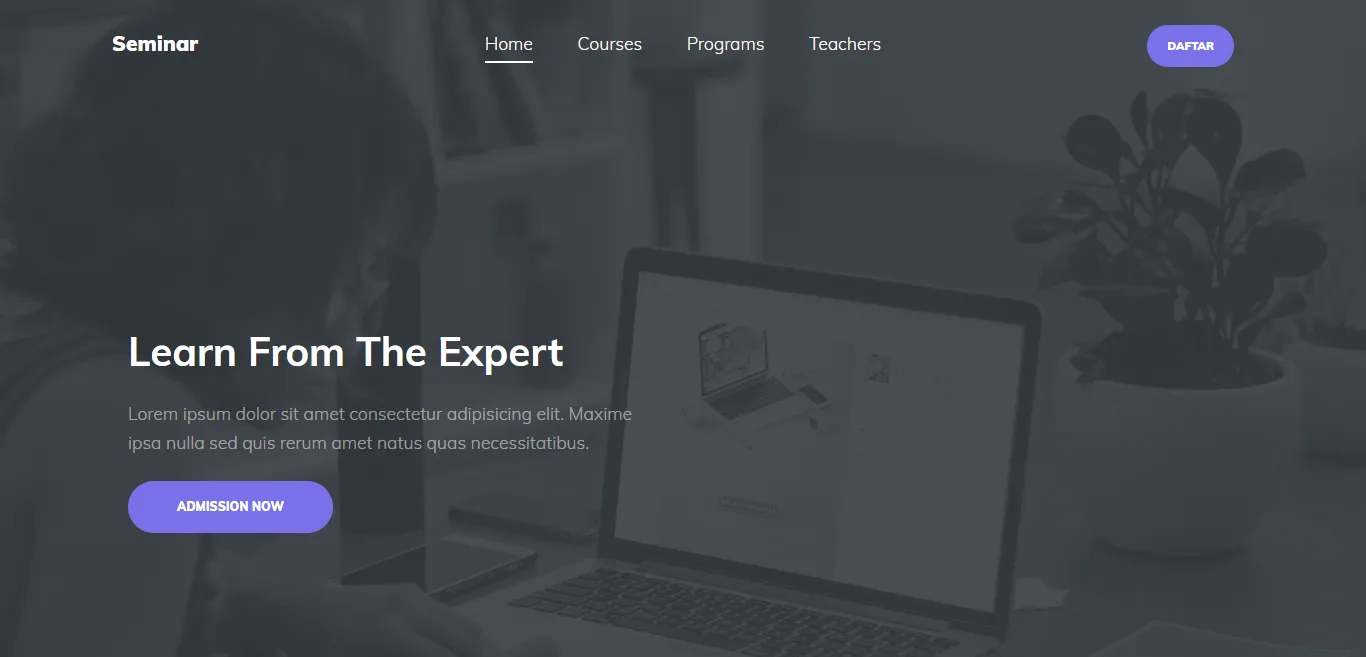 Website Pendaftaran Seminar Online