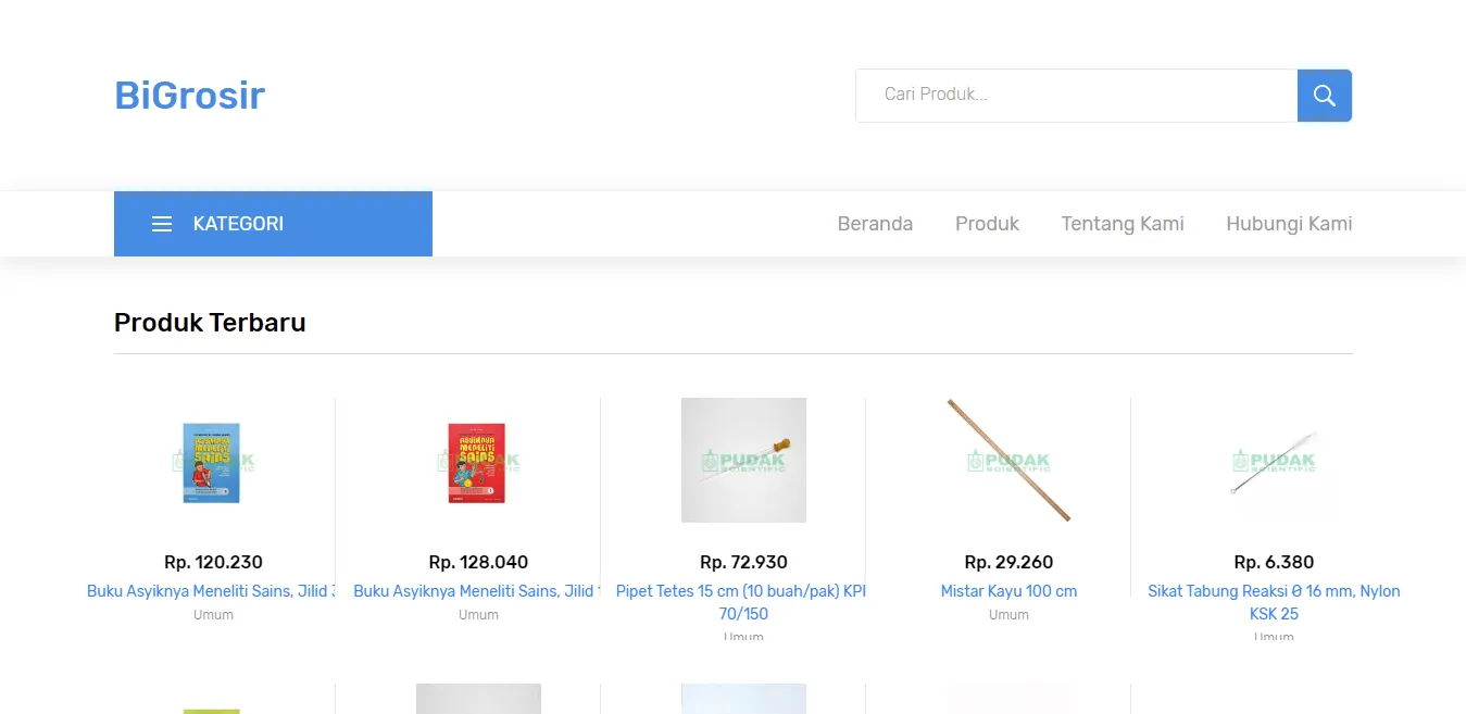 Website Ecommerce BiGrosir Terintegrasi Dengan Midtrans