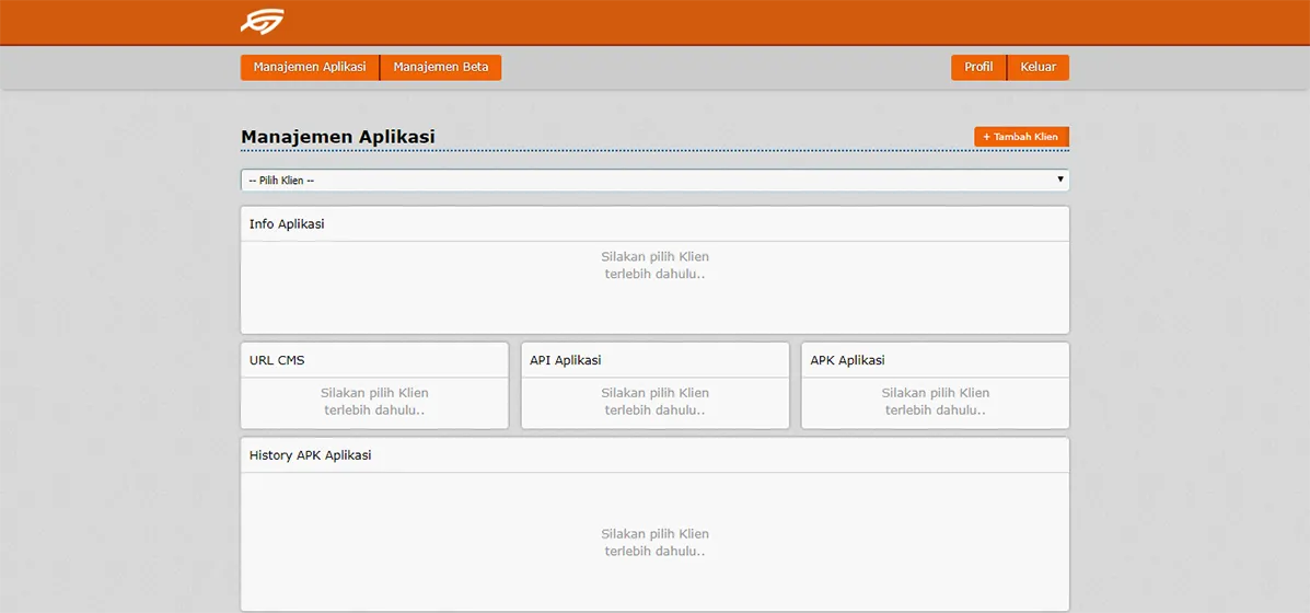 Website Manajemen Aplikasi Metric Design