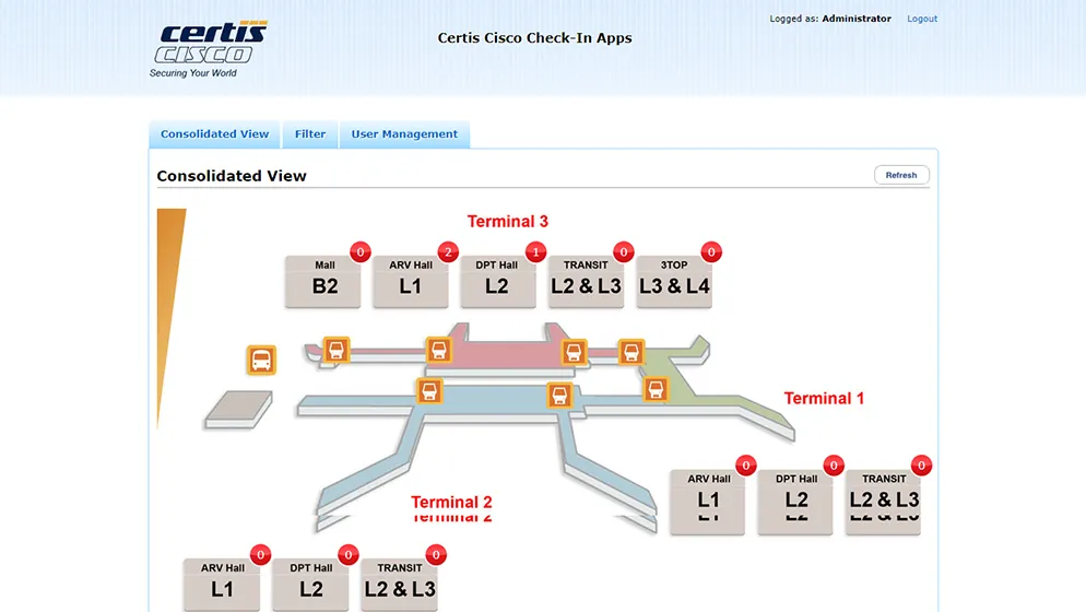 Website Certis Cisco Check-In Apps