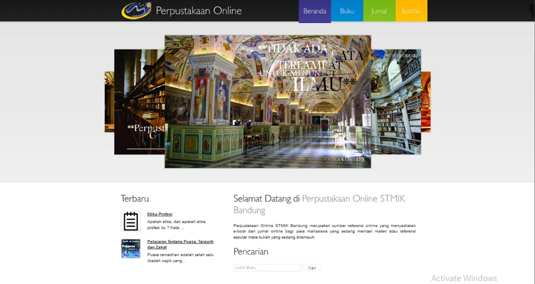 Aplikasi Website Perpustakaan Online STMIK Bandung