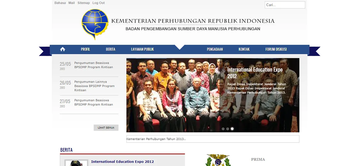 Website BPSDM Dephub