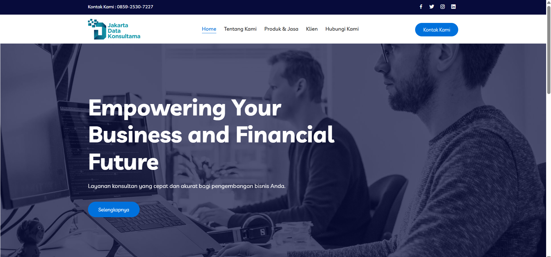 Website PT. Jakarta Data Konsultama