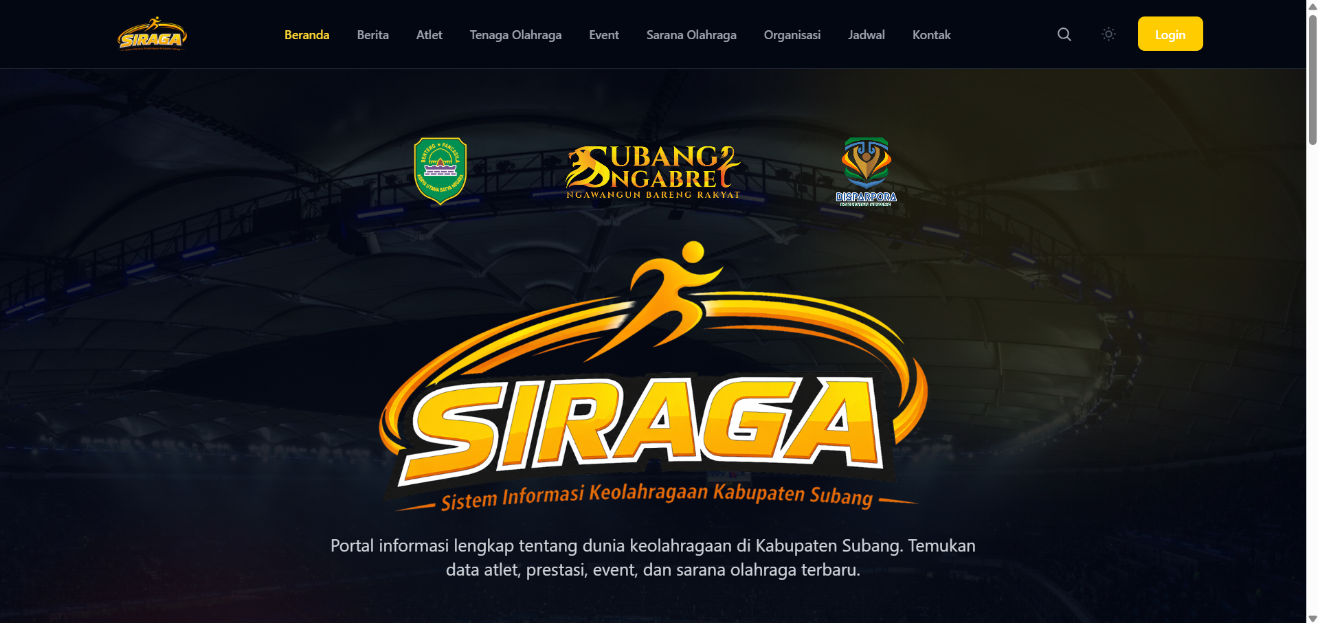 Sistem Informasi Keolahragaan Kabupaten Subang (SIRAGA)