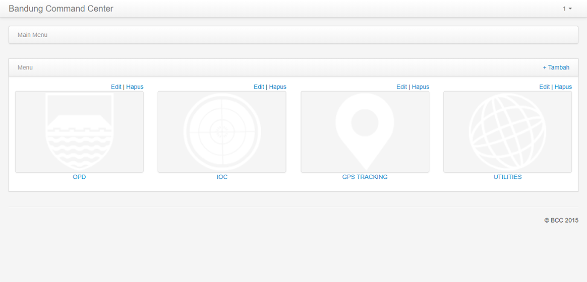 Website Bandung Command Center (CMS)
