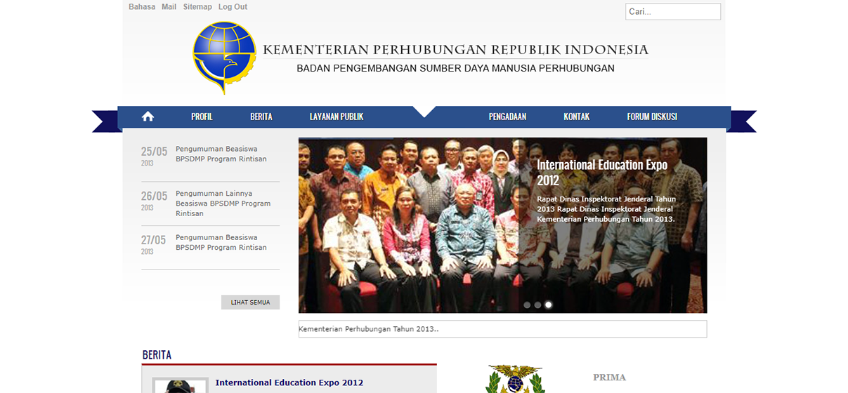 Website BPSDM Dephub