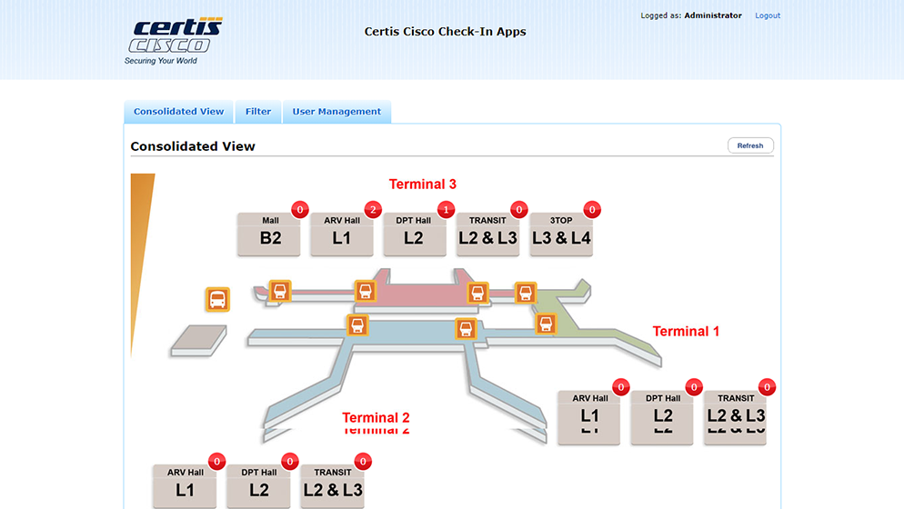 Website Certis Cisco Check-In Apps