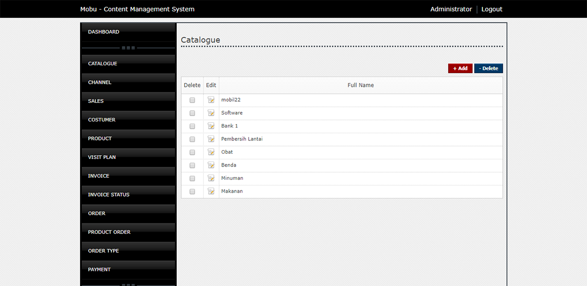 Website Mobile Business (CMS)
